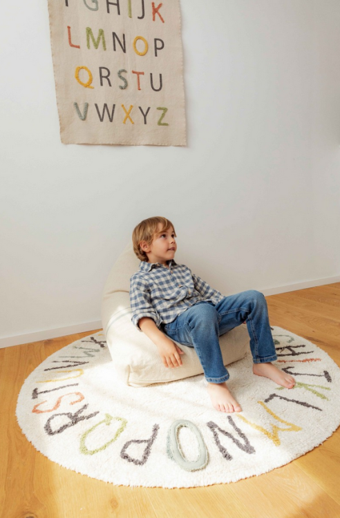 Dywan Bawełniany do pokoju dziecka ABC Kolory i Litery 120 cm