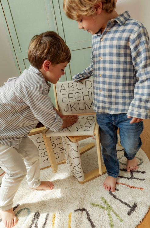 Dywan Bawełniany do pokoju dziecka ABC Kolory i Litery 120 cm