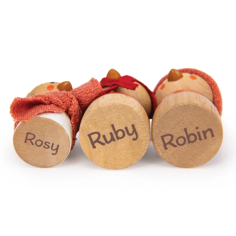 Gniazdko rodziny Robin – drewniany domek dla dzieci Tender Leaf Toys z mamą ptaszkiem Ruby i córeczką Rosy