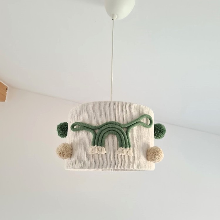 Ręcznie robiona lampa dziecięca z motywem dinozaurów