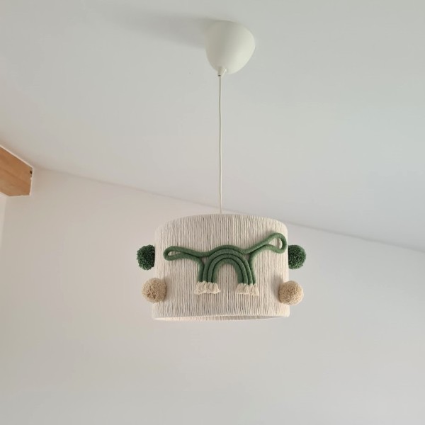 Ręcznie robiona lampa dziecięca z motywem dinozaurów