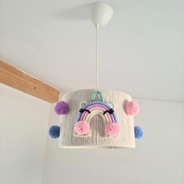 Ręcznie robiona lampa dziecięca z motywem jednorożców