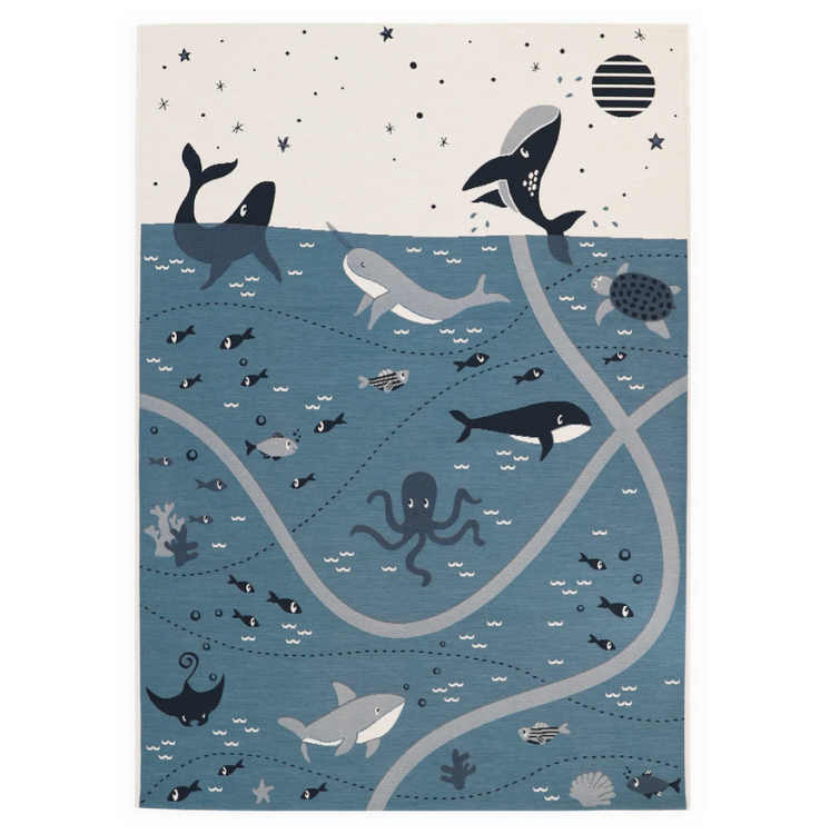 Dywan dziecięcy kolorowy Playrug Little Deep Blue 123x180cm