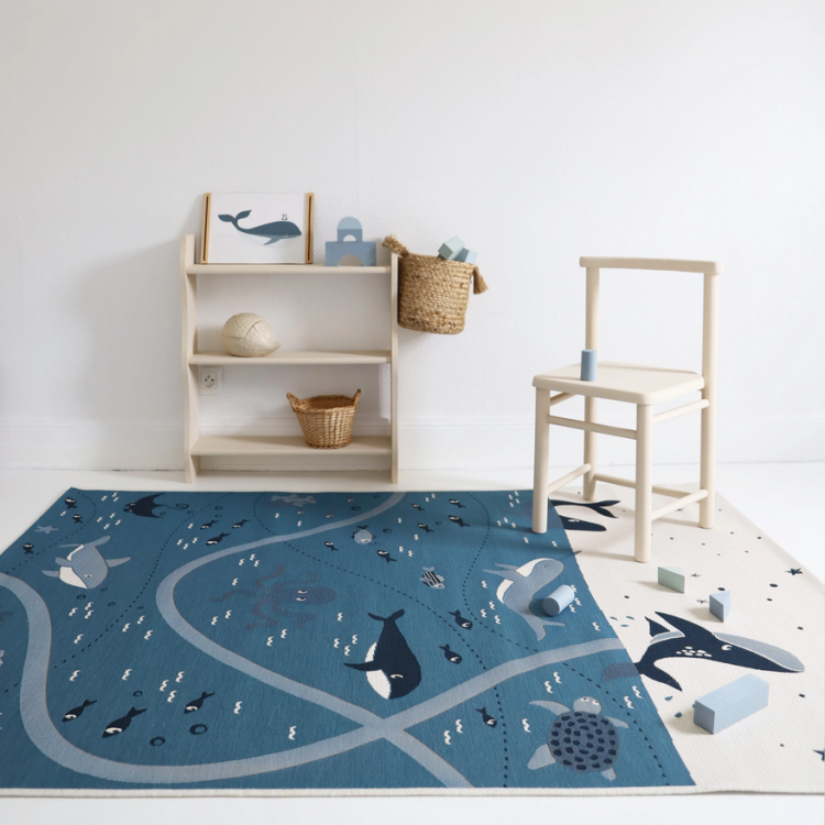Dywan dziecięcy kolorowy Playrug Little Deep Blue 123x180cm