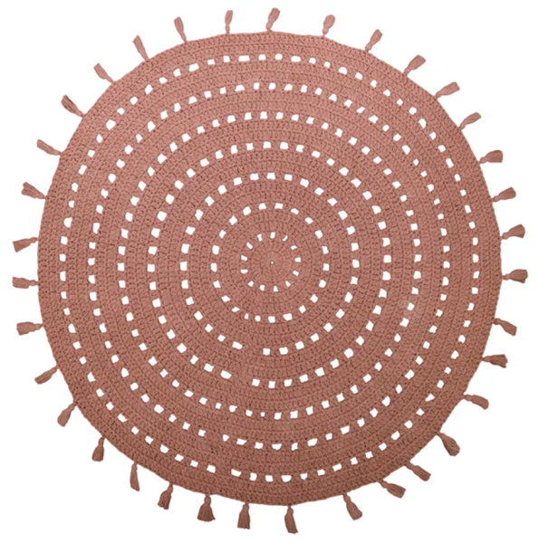 Dywan okrągły szydełkowany Nila Corg 120x120 cm