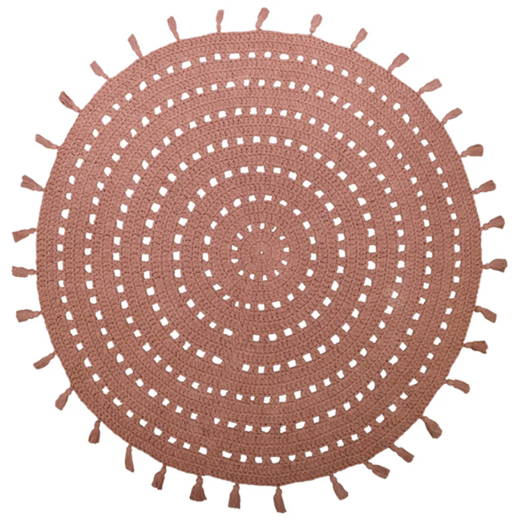 Dywan okrągły szydełkowany Nila Corg 120x120 cm