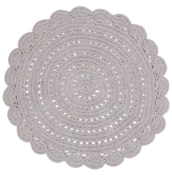 Dywan okrągły szydełkowany Alma Linen 120x120 cm