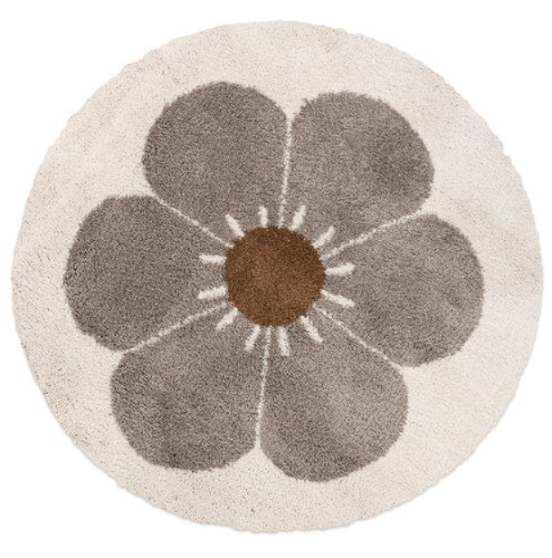 Dywan dziecięcy okrągły BOHEMIAN DAISY taupe 120x120 cm