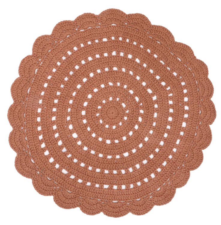 Dywan okrągły szydełkowany Alma Amber 120x120 cm