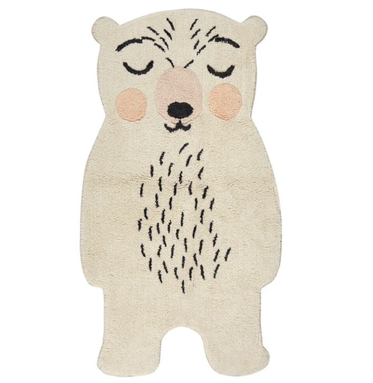 Dywan dziecięcy kremowy Miś Odino 60x110 cm