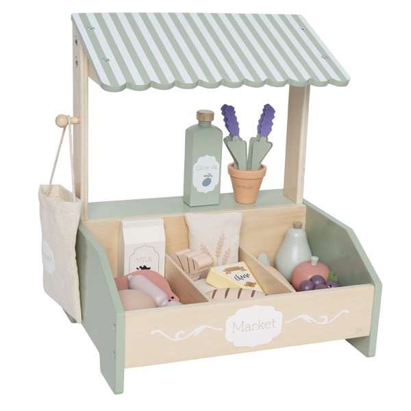 Drewniany Mini Stragan z Akcesoriami Jabadabado – zabawka dla dzieci