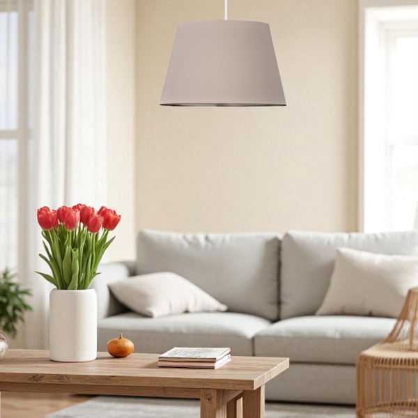 Lampa sufitowa STOŻEK kremowa 38cm