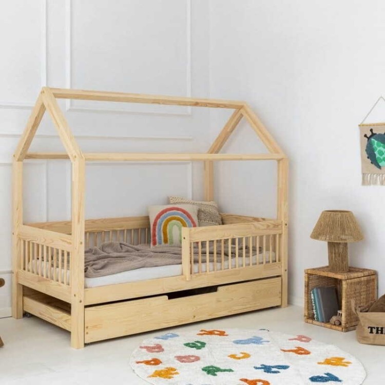 Skandynawskie łóżko domek z opcją szuflady