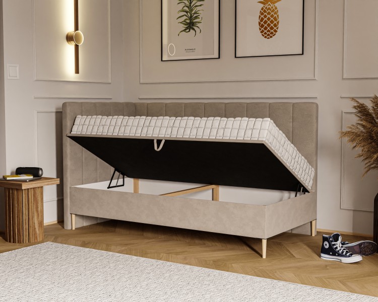 tapicerowane łóżko młodzieżowe DYZIO z pojemnikiem na pościel.jpg