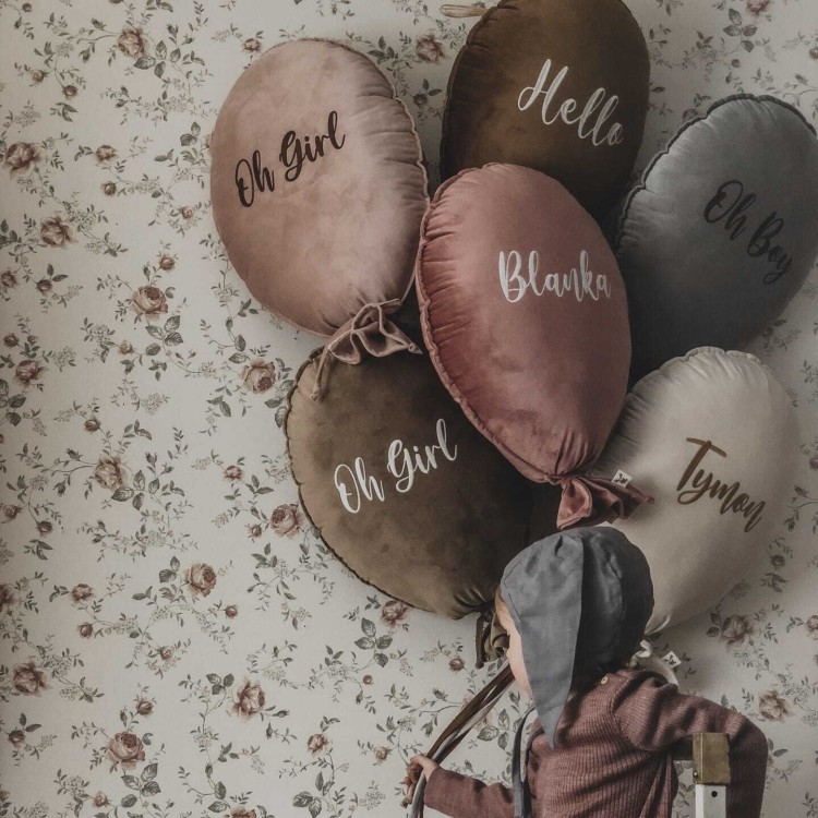Balon dekoracyjny Deluxe Blush Rose z velvetu w kolorze pudrowego różu