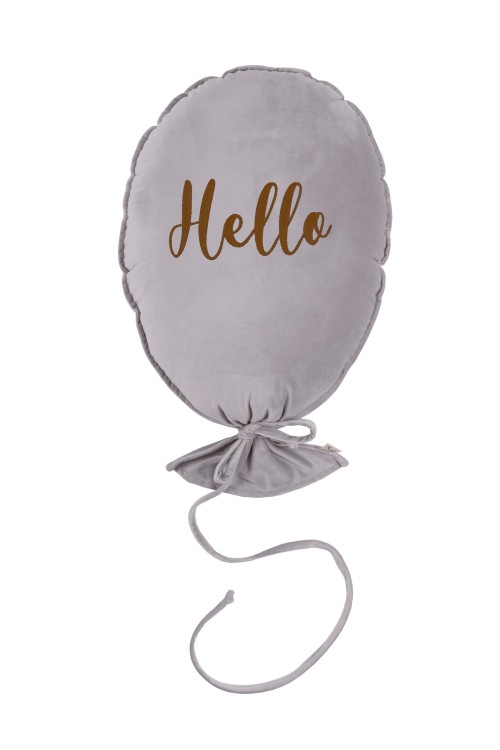 Balon dekoracyjny Deluxe Silver Grey z velvetu w kolorze srebrnoszarym