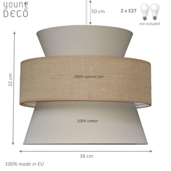 Lampa sufitowa BOHO KLEPSYDRA do pokoju dziecięcego KREMOWA