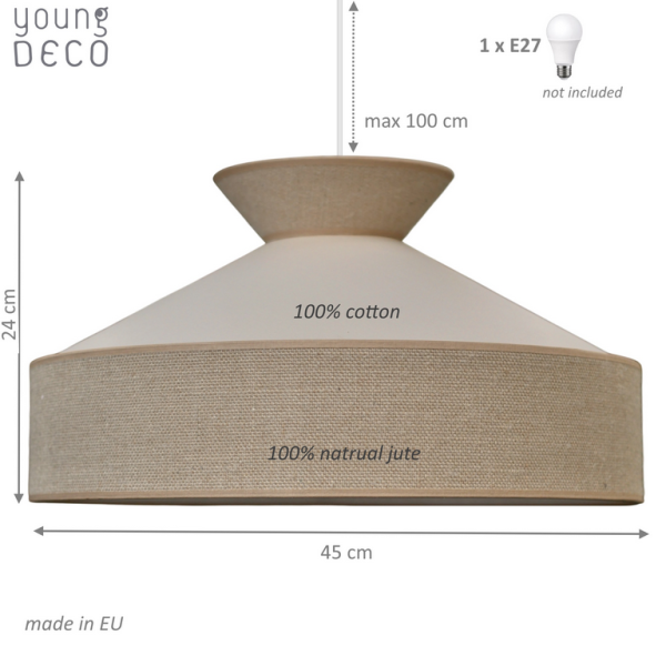 Lampa sufitowa BOHO PARASOL do pokoju dziecięcego KREMOWA