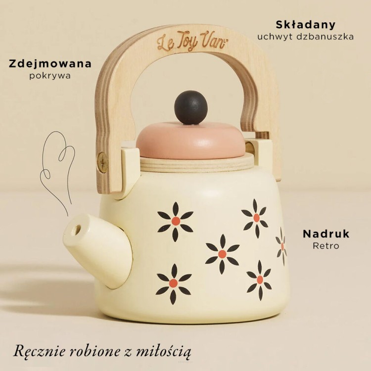Drewniany czajniczek Le Toy Van – zabawka kuchnia dla dzieci