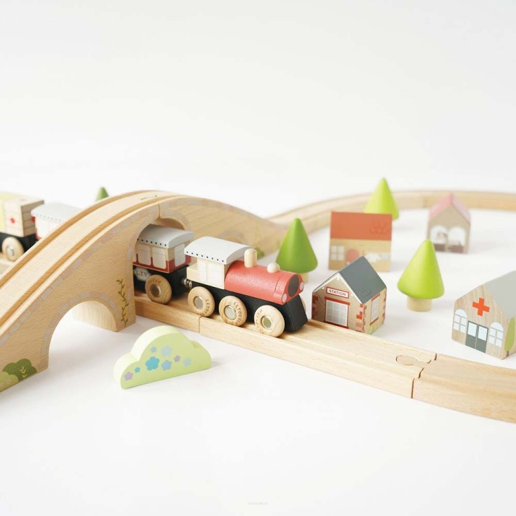 Drewniana kolejka 40 elementów Le Toy Van