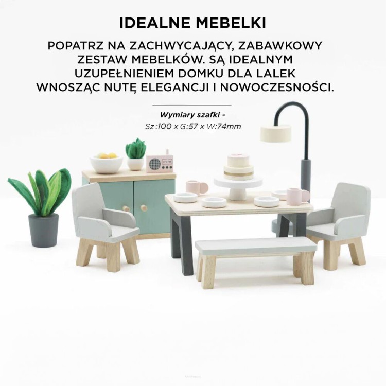 drewniane mebelki do domku dla lalek jadalnia Daisylane Le Toy Van