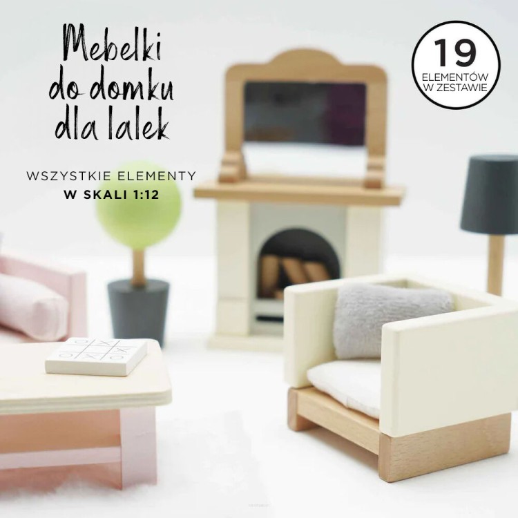 Drewniane mebelki do domku dla lalek salon Daisylane Le Toy Van
