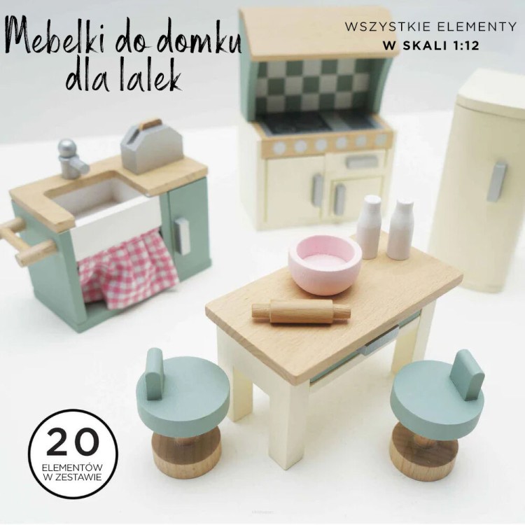 drewniane mebelki do domku dla lalek kuchnia Daisylane Le Toy Van