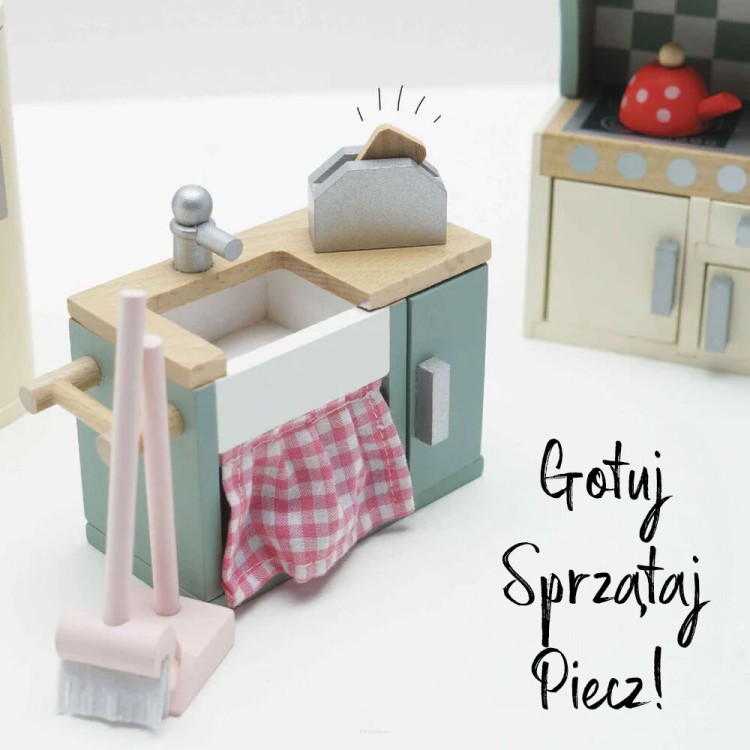 Drewniane mebelki do domku dla lalek łazienka Daisylane Le Toy Van
