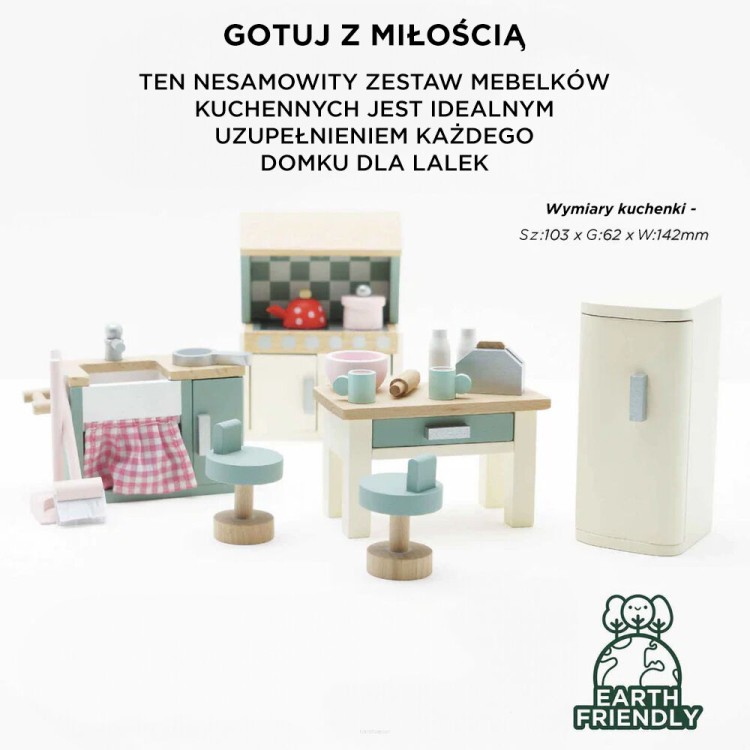 Drewniane mebelki do domku dla lalek łazienka Daisylane Le Toy Van