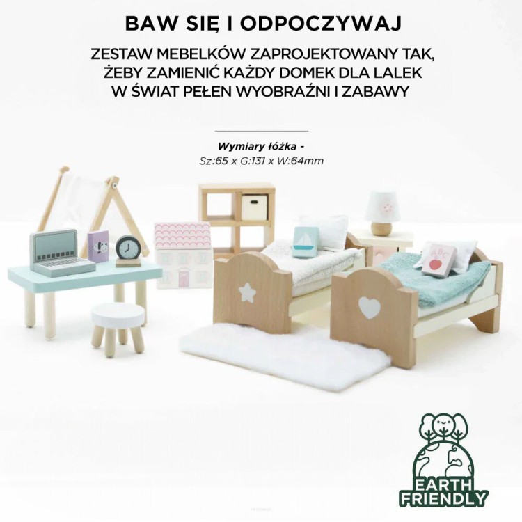 Zestaw mebli dziecięcych do domku dla lalek FSC Le Toy Van