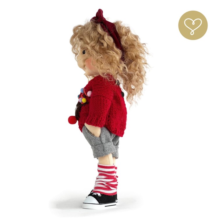 Lalka Hania w sukience – rękodzieło Lullu Dolls