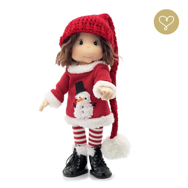 Szmaciana lalka Holly Lullu Dolls z naturalnymi włosami alpaki