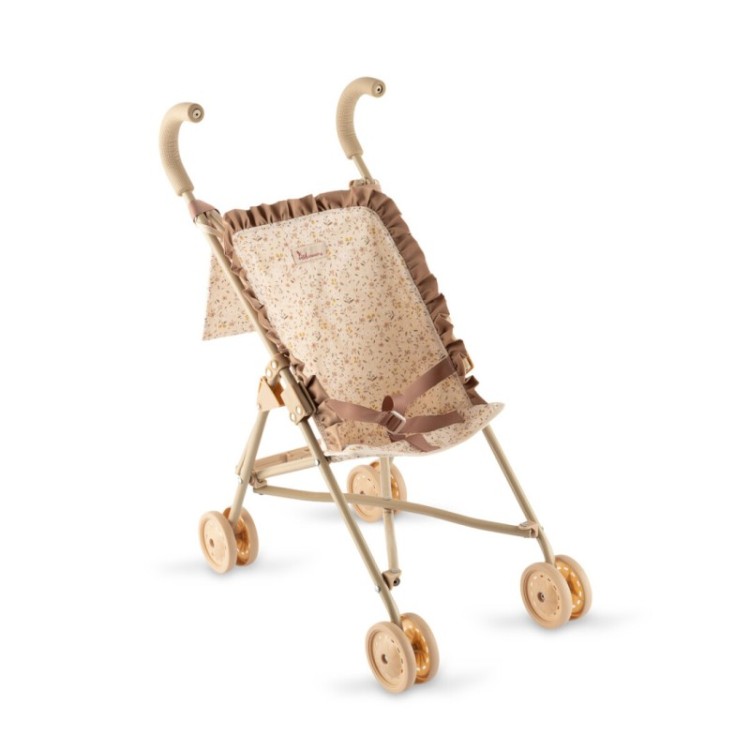Wózek spacerówka Teresa Asi 3712201 w beżowo-kakaowej kolorystyce dla lalek do 57 cm