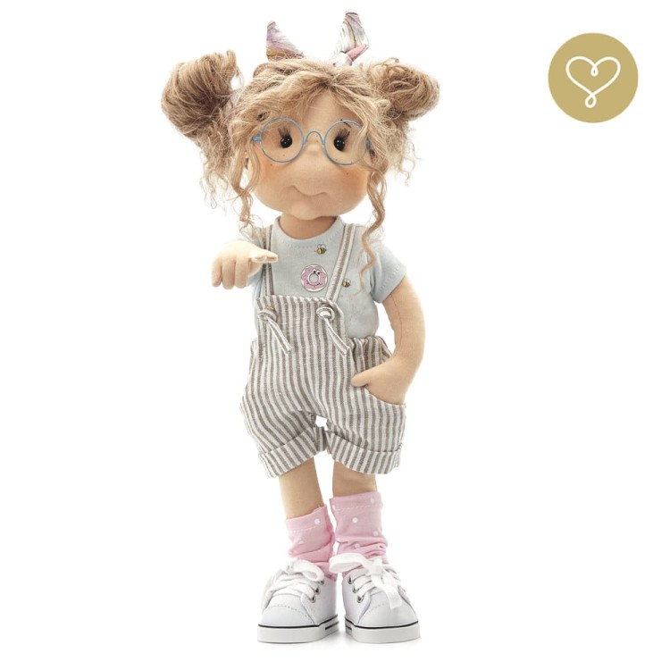 Lalka Zosia Lullu Dolls w bawełnianym ubranku OEKO-TEX