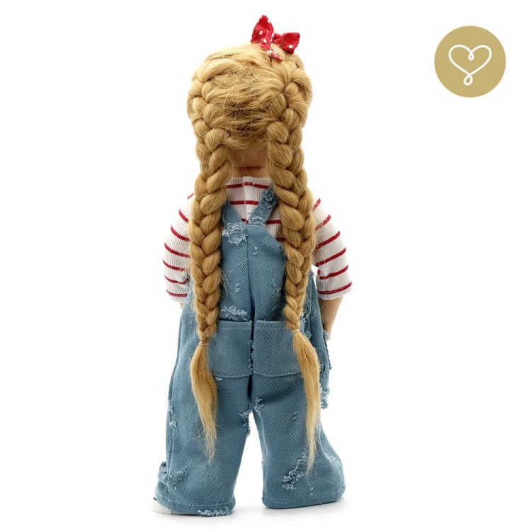 Szmaciana lalka Zuzia z okularkami