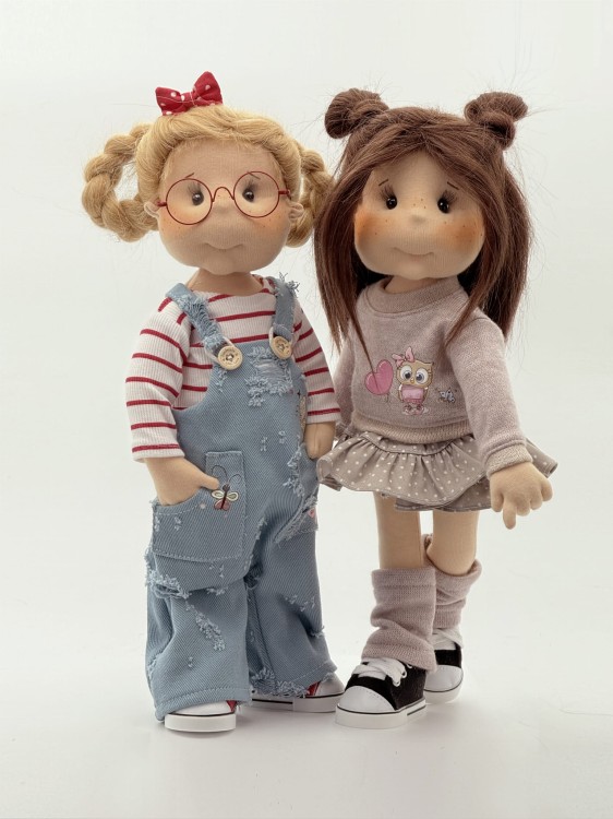 Ręcznie szyta lalka Zuzia z naturalnych materiałów OEKO-TEX®