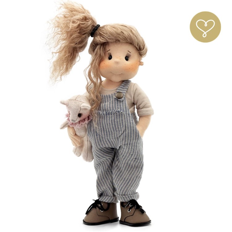 Lalka Winnie z naturalnymi włosami z alpaki – Lullu Dolls