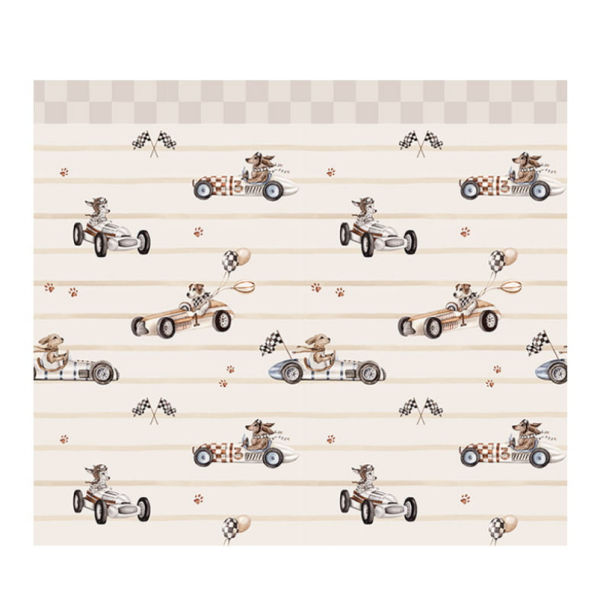 Naklejka ścienna do pokoju dziecka - Lamperia – Little Dogs Race - pasy