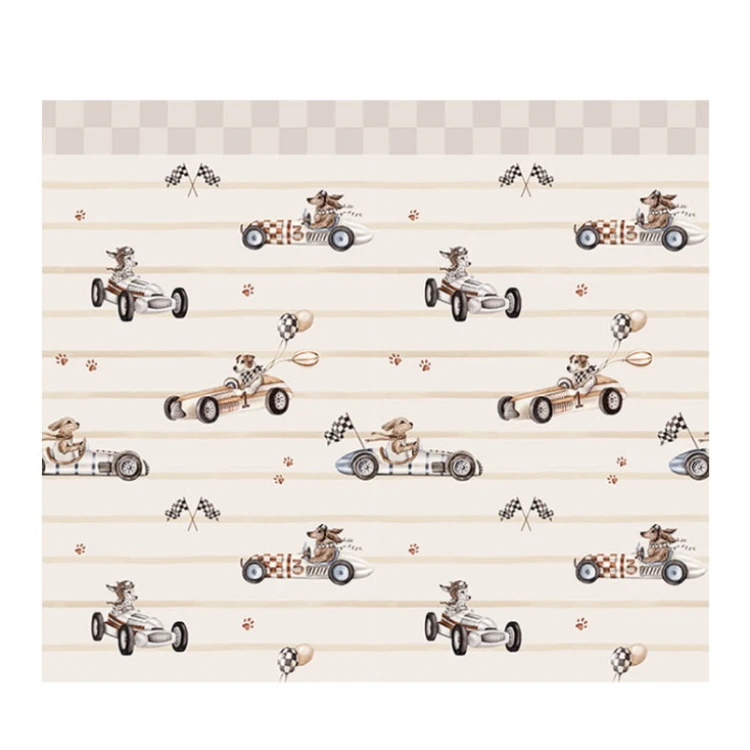 Naklejka ścienna do pokoju dziecka - Lamperia – Little Dogs Race - pasy