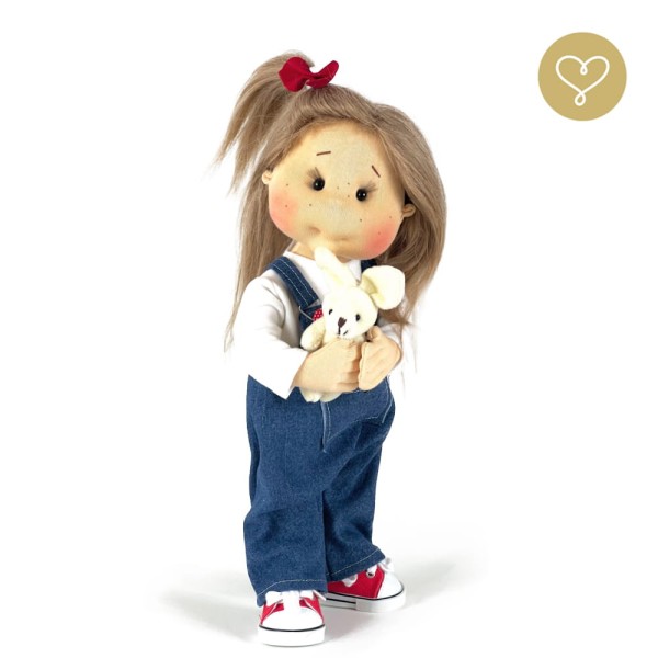 Szmaciana lalka Weronika Lullu Dolls – lalka z włosami alpaki