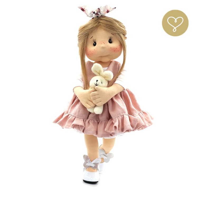 Szmaciana lalka dla dzieci Ula Lullu Dolls – ręcznie szyta lalka z włosami z alpaki