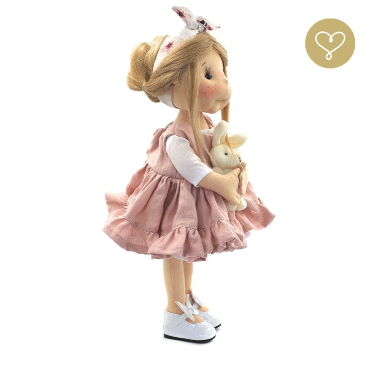 Lalka Ula Lullu Dolls w zestawie z maskotką zajączkiem