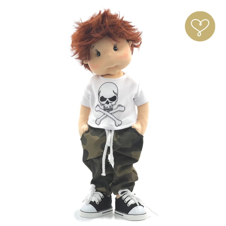 Szmaciana lalka dla dzieci Szymon Lullu Dolls – ręcznie szyta lalka 38 cm