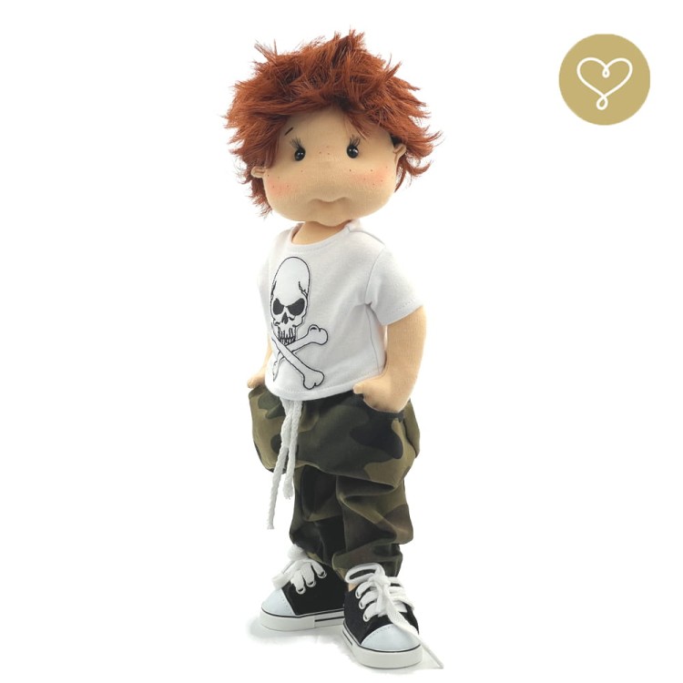 Lalka Szymon Lullu Dolls stojąca samodzielnie – wariant ruchomy