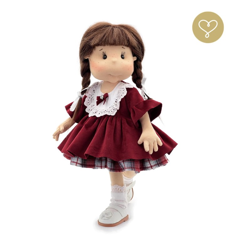 Szmaciana lalka Róża Lullu Dolls – lalka handmade 38 cm