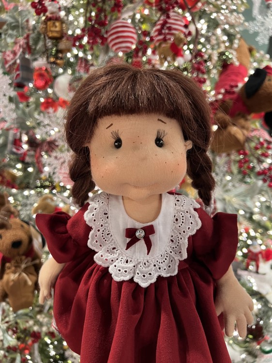 Ręcznie szyta lalka kolekcjonerska Lullu Dolls Róża