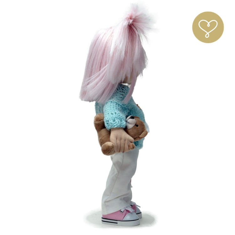 Ręcznie szyta lalka Rozalka z ruchomym szkieletem