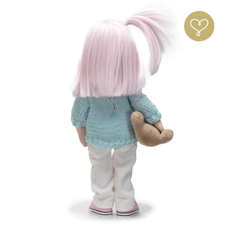 Lalka Rozalka handmade z włosami syntetycznymi