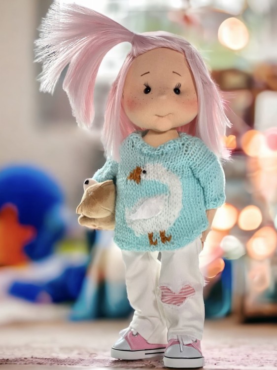 Lalka Rozalka w zestawie z misiem Lulludolls