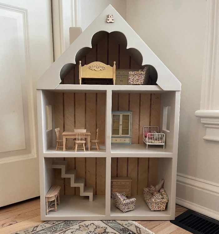 Domek dla lalek Milk Coffee z drewna sosnowego FSC